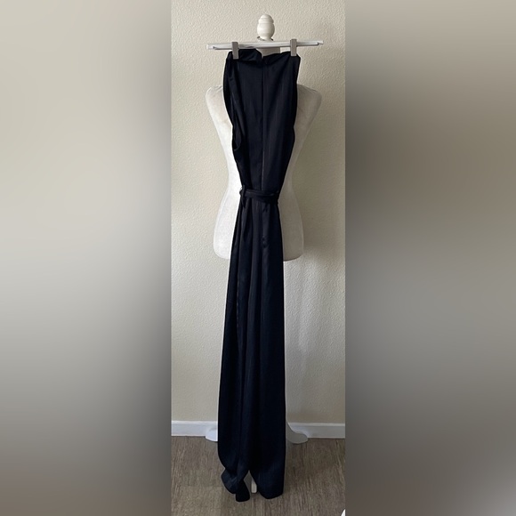 Donna Karan - V-neck Pinstripe Jumpsuit - Picture 8 of 9